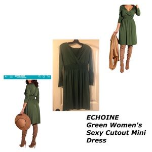 Green Women's Sexy Bodycon Mini Club Dress